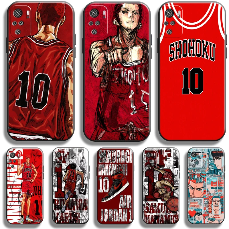 

SLAM DUNK Sakuragi Hanamichi Phone Case For Xiaomi Redmi Note 10 10S Pro Redmi Note 10 10T 5G Coque Silicone Cover Funda