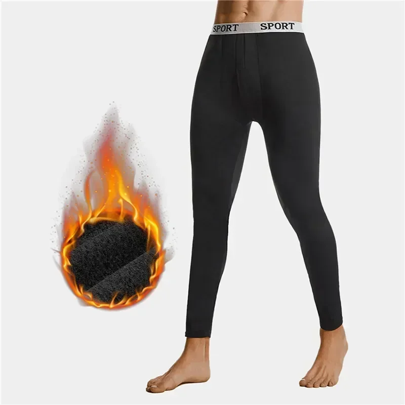 Мягкая зимняя одежда теплые кальсоны термодлинное мужское нижнее белье колготки