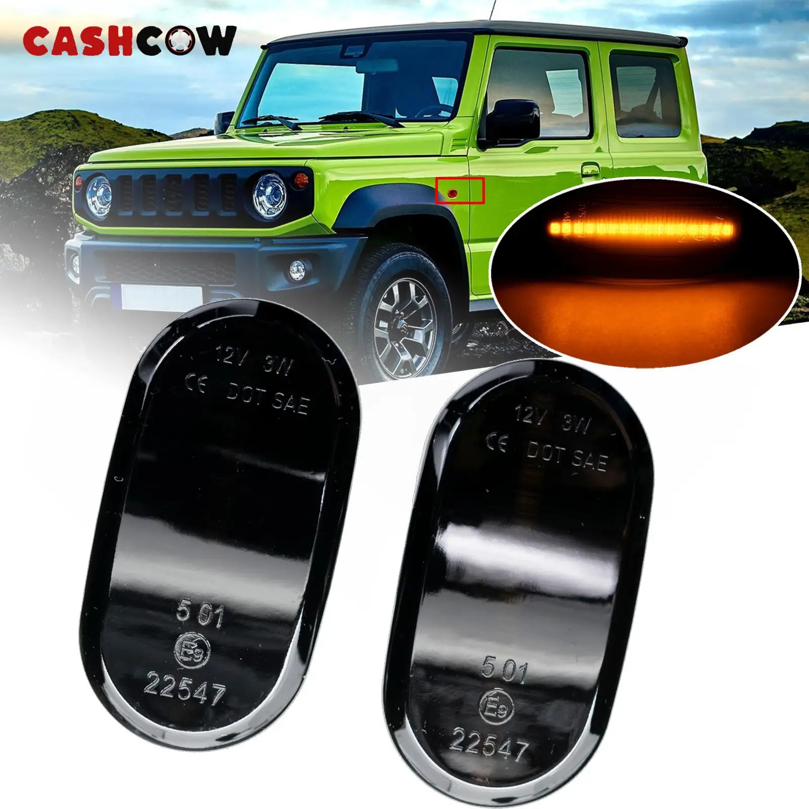 Черная лампа CASHCOW движущийся динамический ретранслятор боковое крыло фонарь для