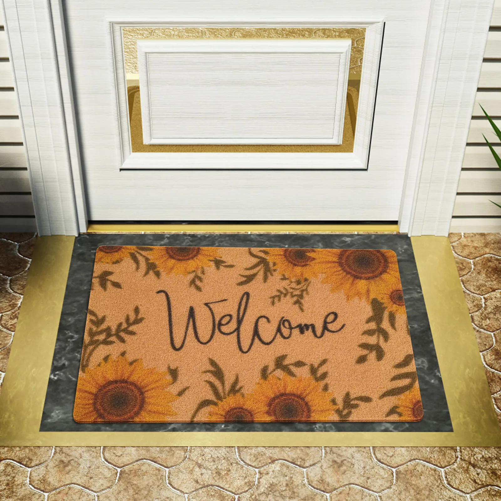 

Door Mats Outdoor Indoor Welcome Mats Front Door Mats Non Slip Resist Dirt Durable Rugs For Entrance Outside Entry Porch 60X40CM
