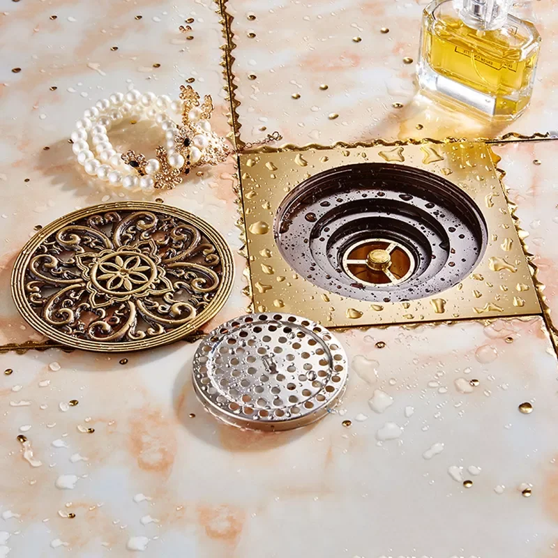 

Shower Drain 15*15cm Super Bigger Floor Drain Bathroom Drain Building Material Square Water Drain Bathroom Accessories 6125A