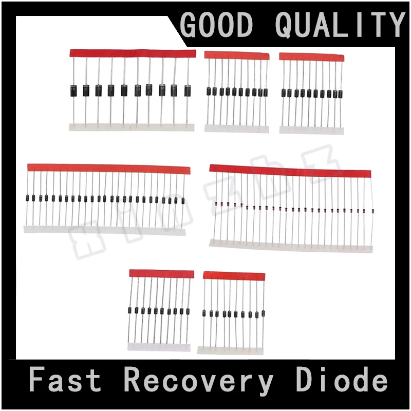 

100PCS 1N4007 1N5819 1N4001 UF4007 FR157 FR207 1N4004 1N4937 HER107 RL207 1N5817 1N5399 RL204 RL205 RL257 Fast Recovery Diode