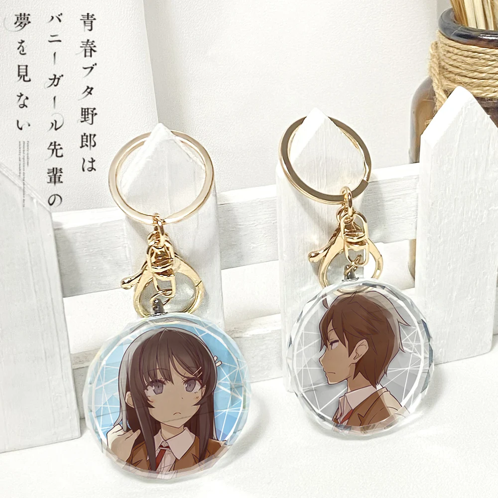 

Аниме Azusagawa Sakuta Sakurajima Mai брелок с прозрачным окошком Косплей акриловая фигурка брелок Детская коллекционная игрушка 4308