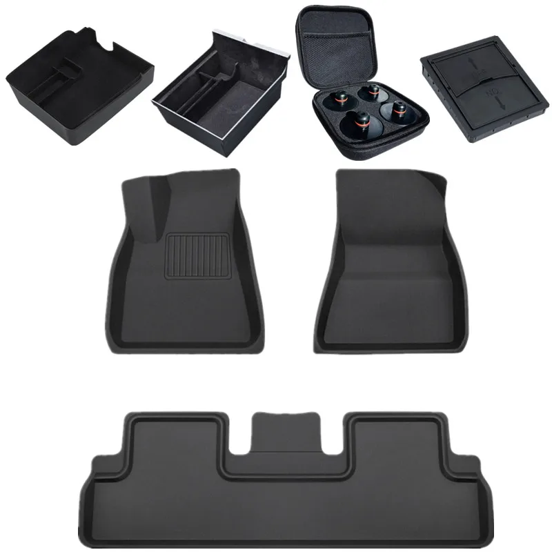 

For Tesla Model 3 Y 2021 Floor Mat Storage Box Modified Model 3 Model Y 2022 Accessories Special Foot Pad