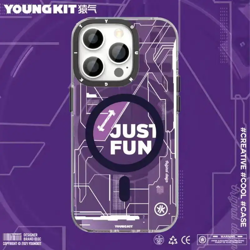 

Youngkit Original Technology Series Cover for Iphone 14 Pro Max Case Len All-inclusive Antidrop Frosted Clear Shockproof Shell