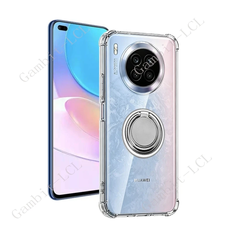 Фото Для Huawei Nova 8i Honor 50 Lite Nova8i NTN-L22 NTN-LX1 NEN-LX3: Чехол-накладка с кольцом-держателем из мягкого ТПУ для смартфона №2