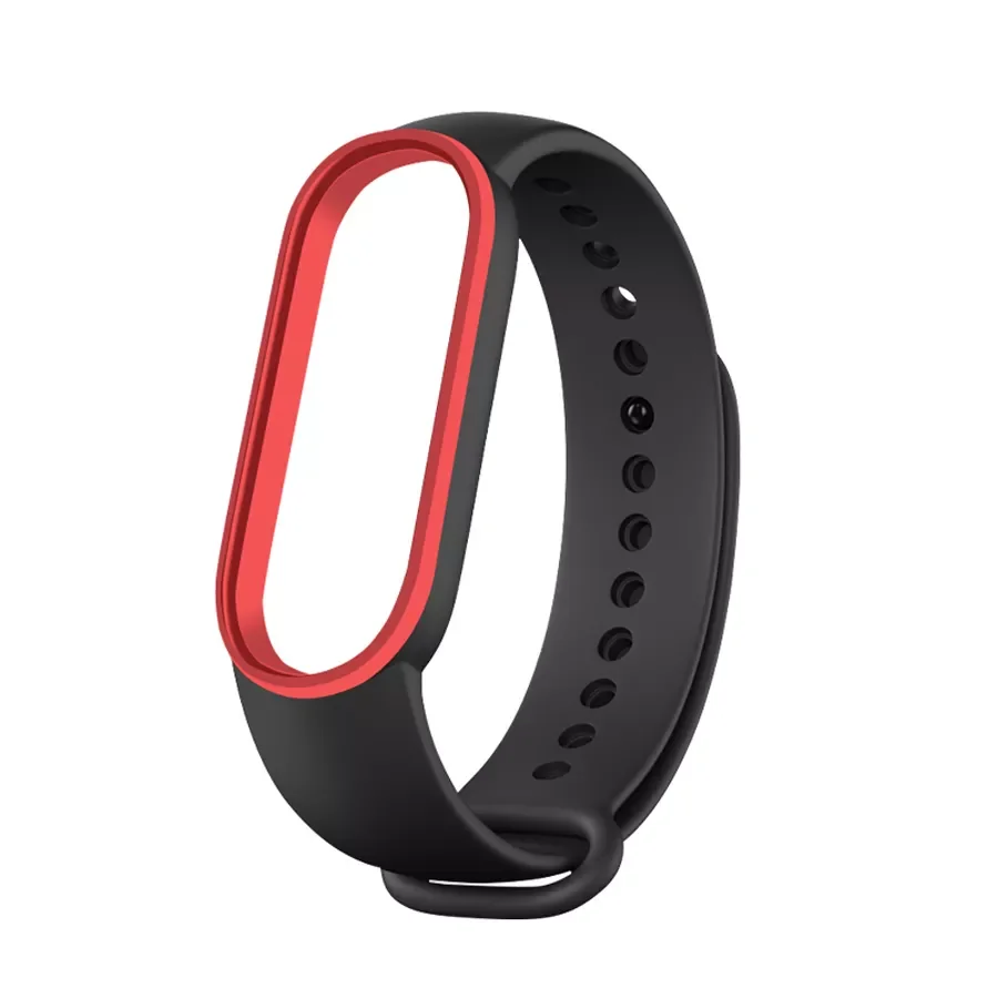 

for Xiaomi Mi Band 5 6 Soft Silicone Bracelet Sport Strap for Miband 5 6 Replacement Wristband Two-Color Strap 15 Colors