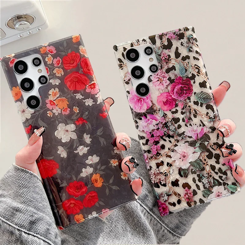 Чехол с рисунком диких цветов Мягкий защитный чехол в стиле ретро подходит для