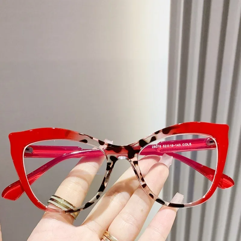 Модные очки в градиентной оправе кошачий глаз женские персонализированные