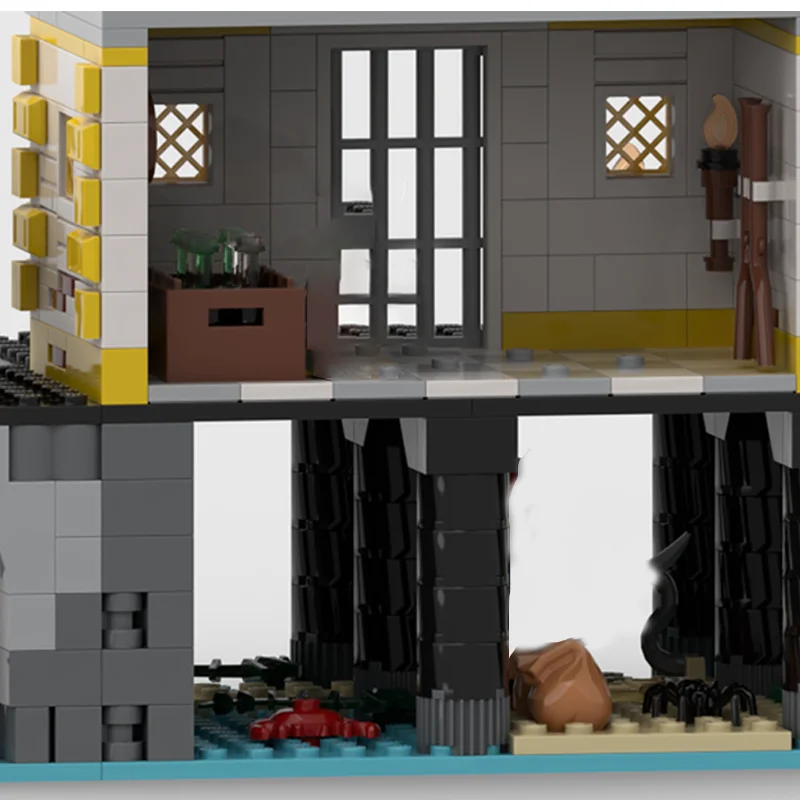 Moc-10320 Средневековая серия пиратов ElDorado расширяющая модель двора Барракуды залив