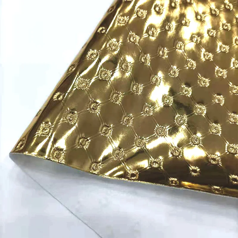 

XHT Pattern Embossed Metallic Color Solid PU Mirror Faux Leather Fabric Sheet for Making Shoe/Garment/DIY Accessories 30*135CM