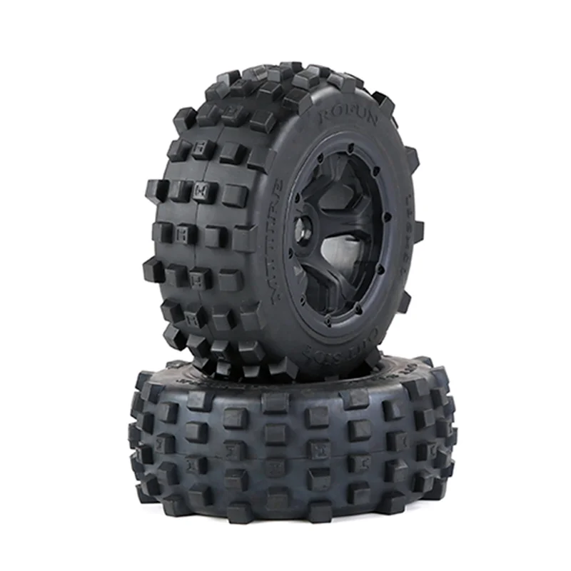 

Off-Road Car Rear Tyres for 1/5 BAHA ROVAN KM BAJA 5T/5SC/5FT Rc Car Toys Parts 195X80mm,Black