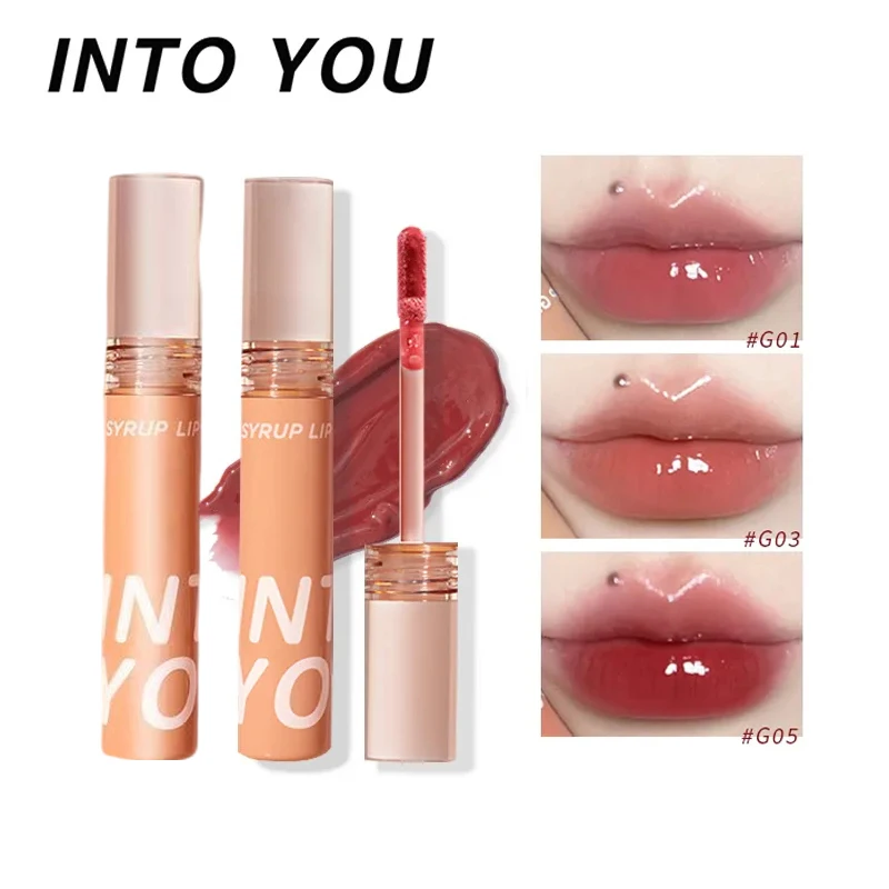 

INTO YOU make up 5 Colors Syrup Glossy Lip Tint Liquid Lipstick Glossy Lip Cosmetics Lip Balm Lip Tint Glossy Lipstick Makeup