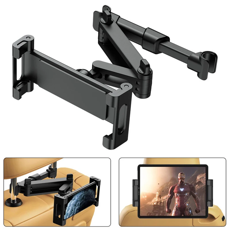 

360 Degree Rotating Tablet Stand Car Pillow Mobile Phone Holder Back Seat Headrest Mount Bracket For iPad iPhone Huawei Xiaomi