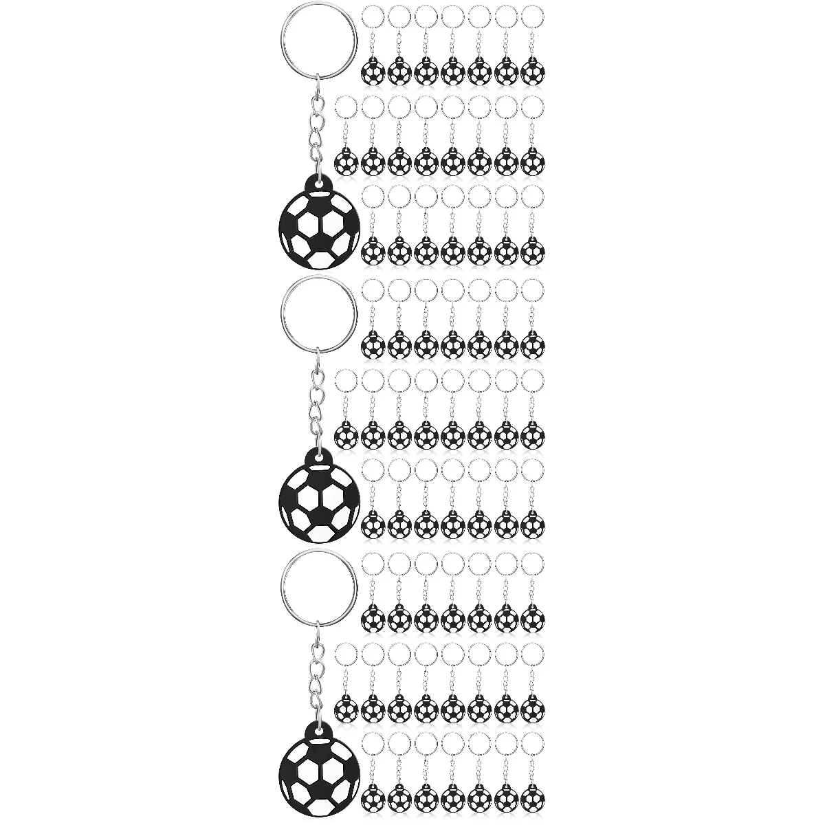 

72 Pcs Backpack Key Chain Volleyball Gifts Football Pendants Pvc Soccer Keychains