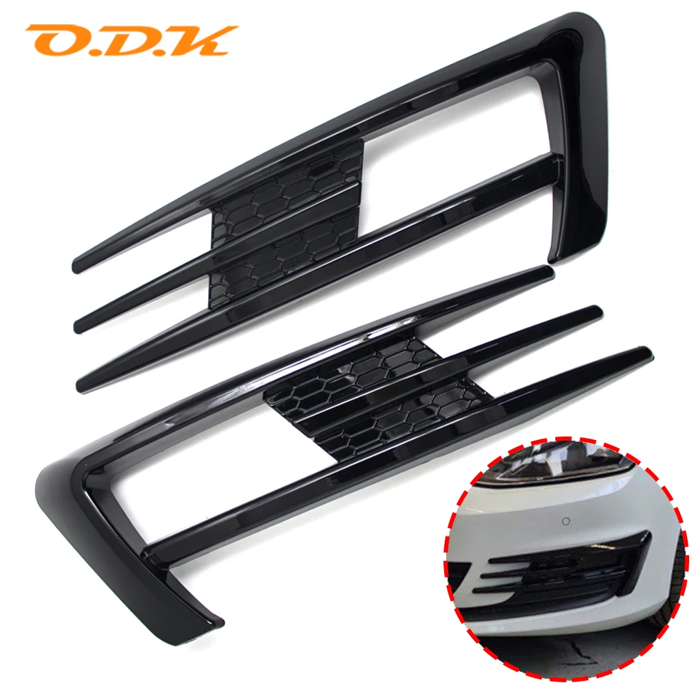 

2 шт., автомобильные передние противотуманные фары из АБС-пластика для Фольксваген MK7 2014 2015 2016 2017