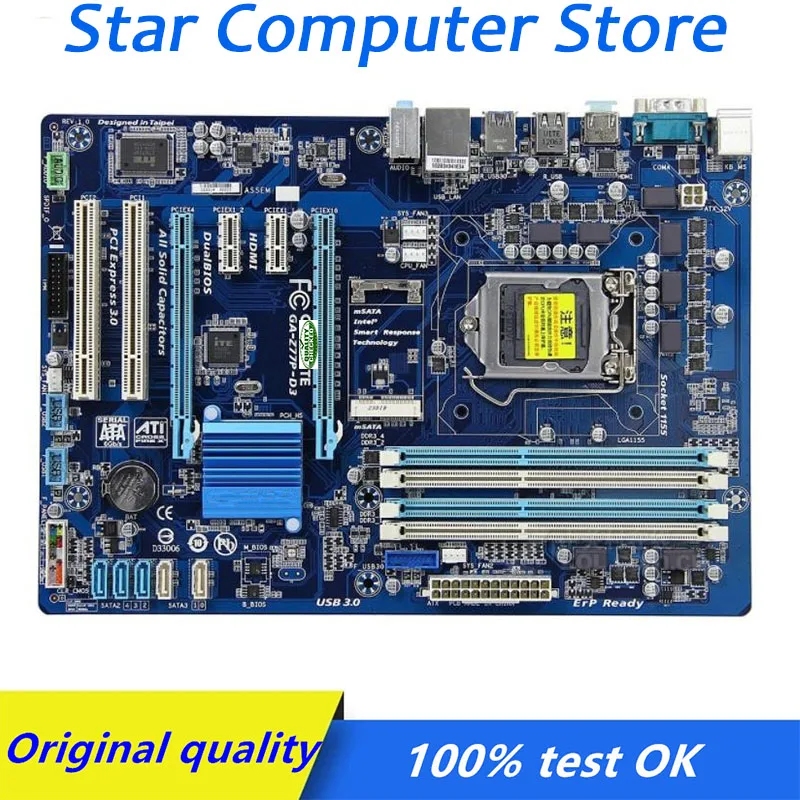 

Для Gigabyte GA-Z77P-D3 компьютера USB3.0 SATA3 ATX материнская плата LGA 1155 DDR3 Z77 Z77M настольная материнская плата Б/у