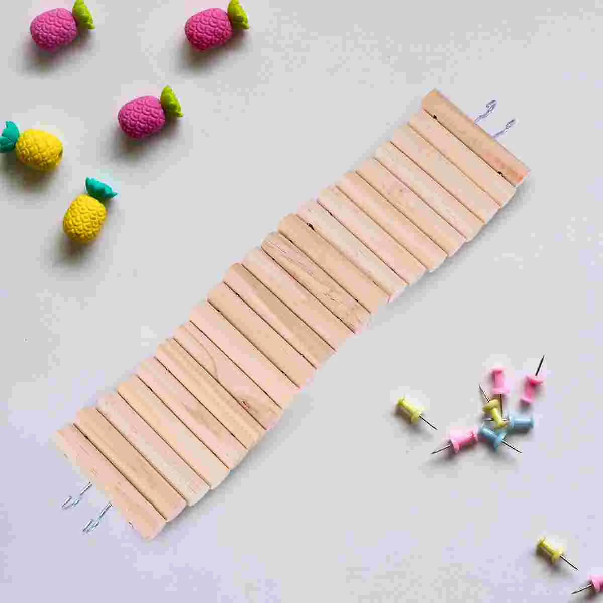 

Ladder Toy Hamster Bridge Bird Foldable Climb Hanging Syrian Dwarf Climbing Wooden Ramp Animal Gerbil Tunnel Bendable Guinea