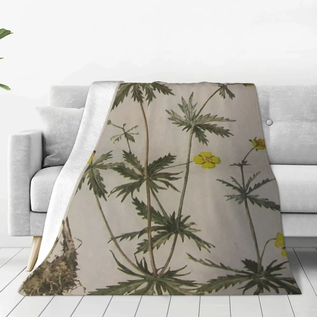 Potentilla стильные дизайнерские дышащие одеяла для дивана путешествий пледы