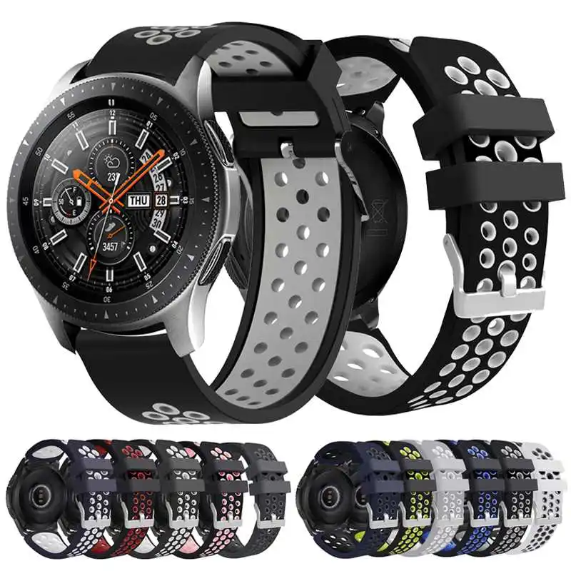 

KatyChoi Bicolor Silicone Strap For Samsung Galaxy Watch 2 Watch2 Band Smart Watch Wristband Bracelet WatchBand