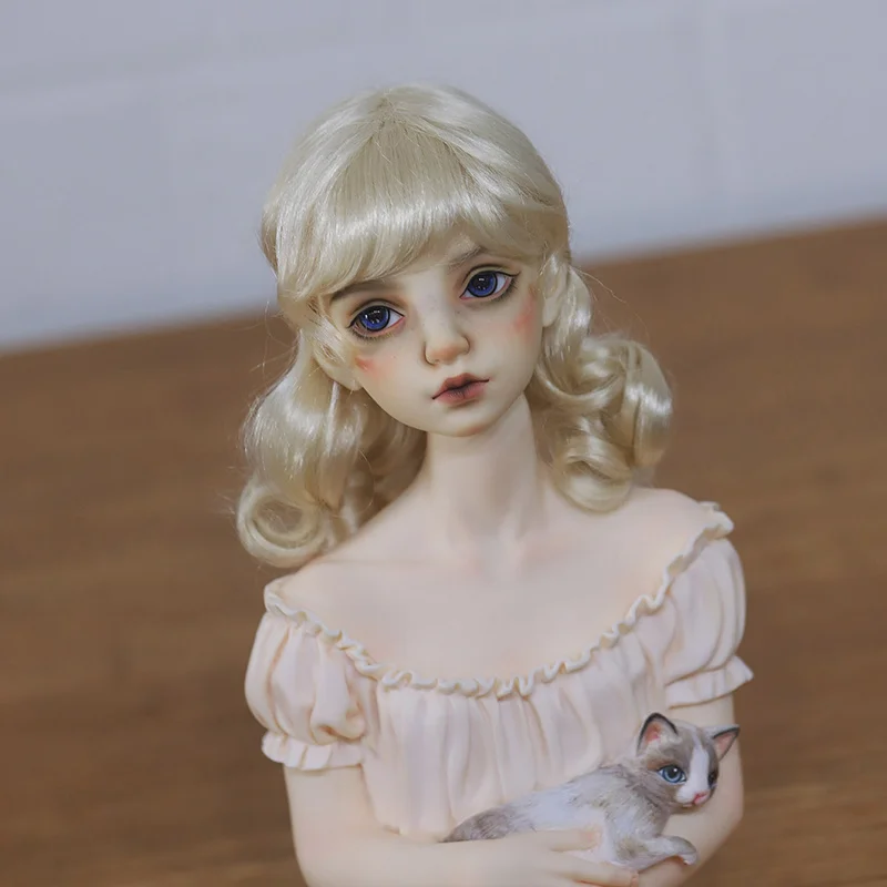 

BJD Doll Wig For 1/3 1/4 Size Doll Accessories Wig Toy Tress Obitsu Dolls Faux Mohair French Vintage Curl Hair Wigs Doll