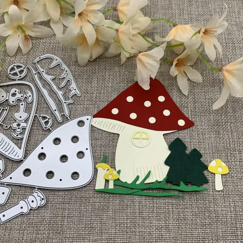 Фото Рождественский гном-гриб: металлические вырубные трафареты для скрапбукинга, декоративные шаблоны для рукоделия, формы для вырезания №3
