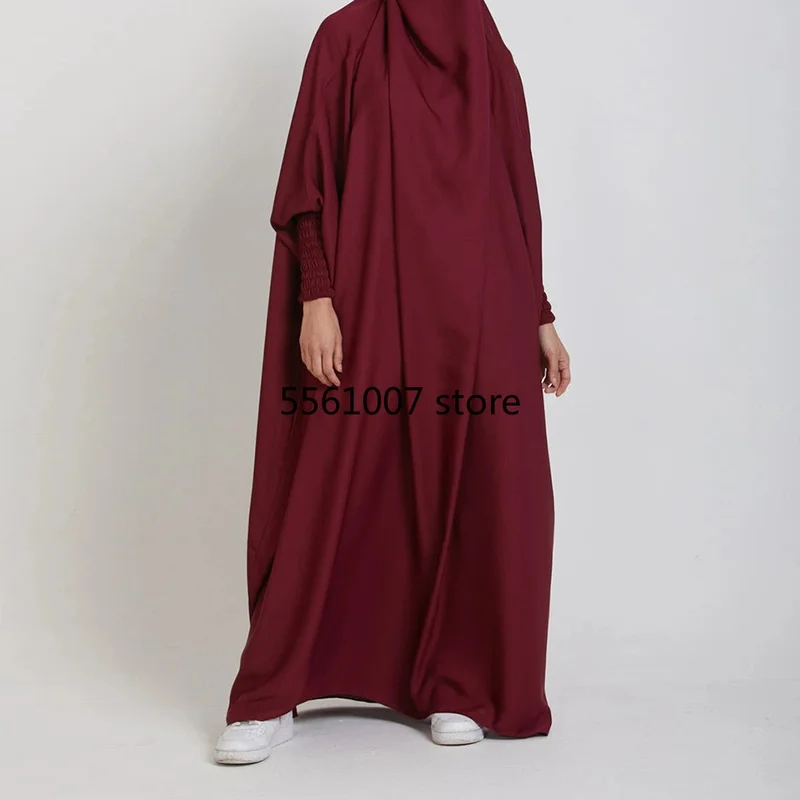 Jilbab Eid мусульманское платье для молитвы длинная химар хиджаб Abaya Дубай полная