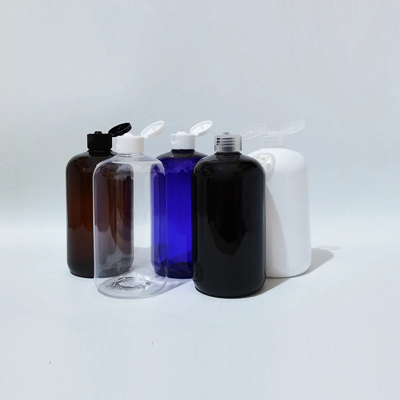 10pcs 500ml Empty Big Travel Size Plastic White Black Bottles Travel Shower Gel Liquid soap Shampoo Cosmetic packaging Bottle