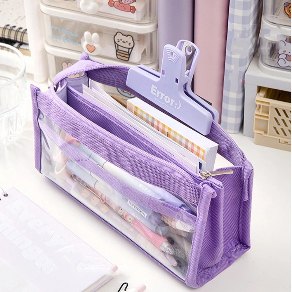 

Fashion Design Aesthetics Backpack Thickened Edge Wrapping Multiple Applications Pencil Case High-capacity Minimalist Style