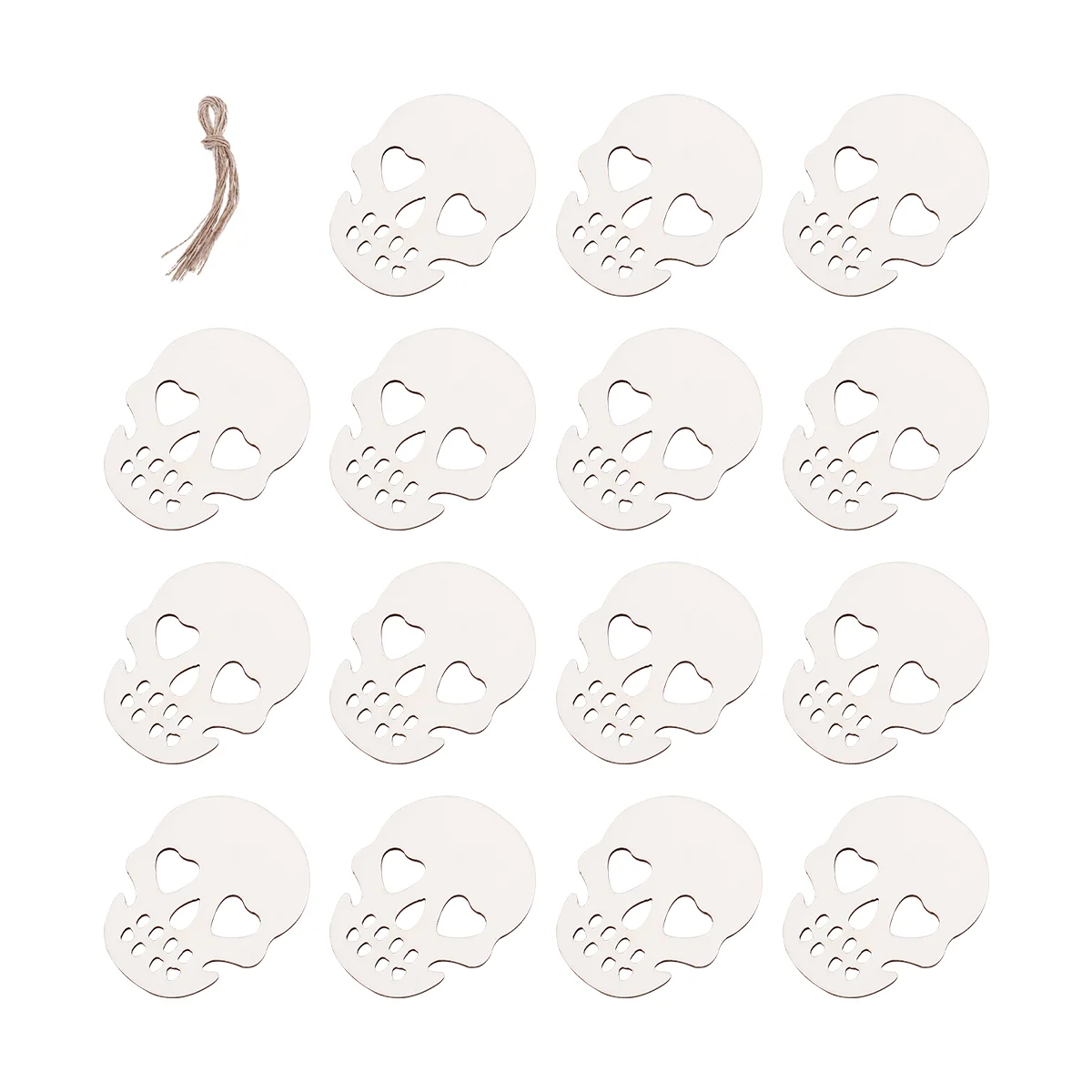 

20Pcs Halloween DIY Pendants Wood Chips Ornaments Creative Hanging Decors Decoration