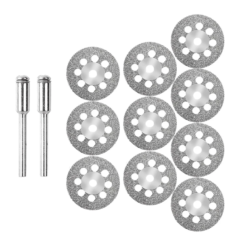 

12 Pcs 22Mm Diamond Cutting Wheels Rotary Tool Die Grinder Metal Cut Off Disc For Glass Marble Tile Or Granite