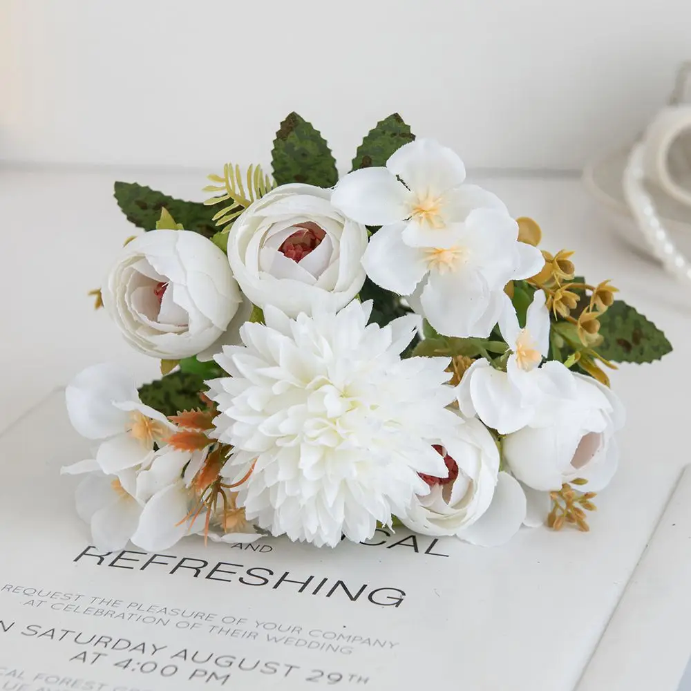 

Искусственный шелковый цветок гортензия