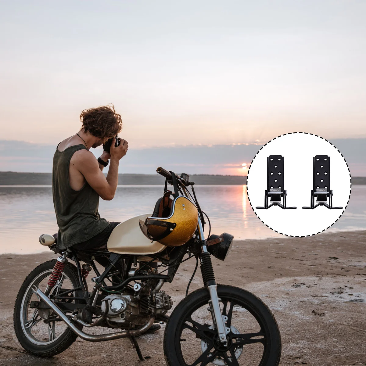 

Folding Bikes Motorcycle Foldable Foot Peg Motorcycle Rear Footboards Bike Foot Peg Motorbike Footrests Motorcycle Footrest