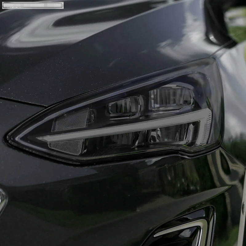 

2 Pcs Car Headlight Protective Film Smoked Black Tint Wrap Vinyl Transparent TPU Sticker For Ford Focus 4 MK4 2019 2020 2021