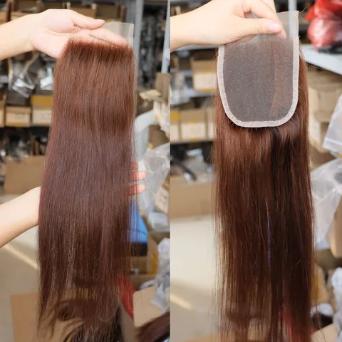 IXTUYLL Бразильские натуральные шелковистые прямые волосы 4x4 5x5 13x4 13x6 кружевная застежка