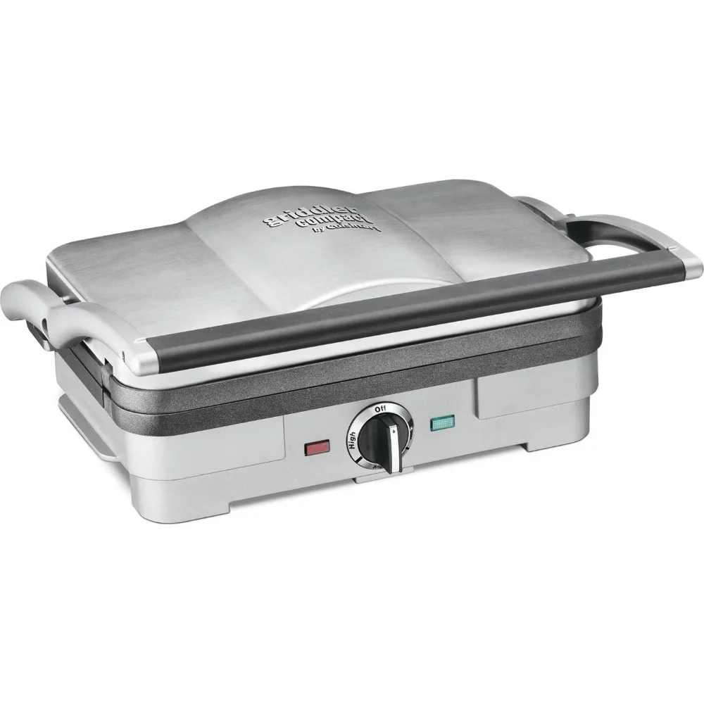 

Electric Grill - Brushed Stainless Steel Breakfast Machine