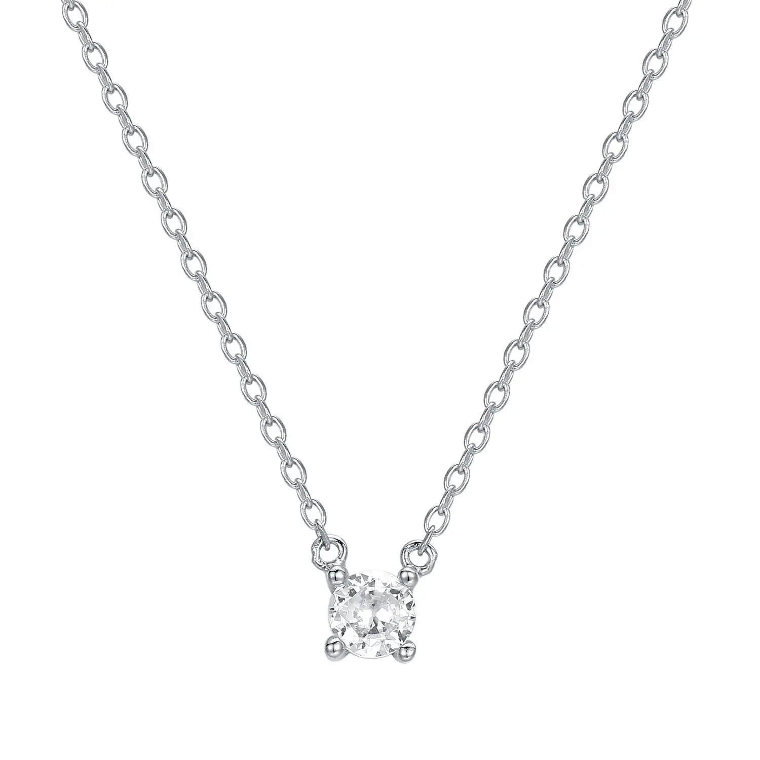 

2023 Fashion Hot Selling S925 Silver Senior Round Diamond Pendant with Clavicle Style and Simple Women's Necklace
