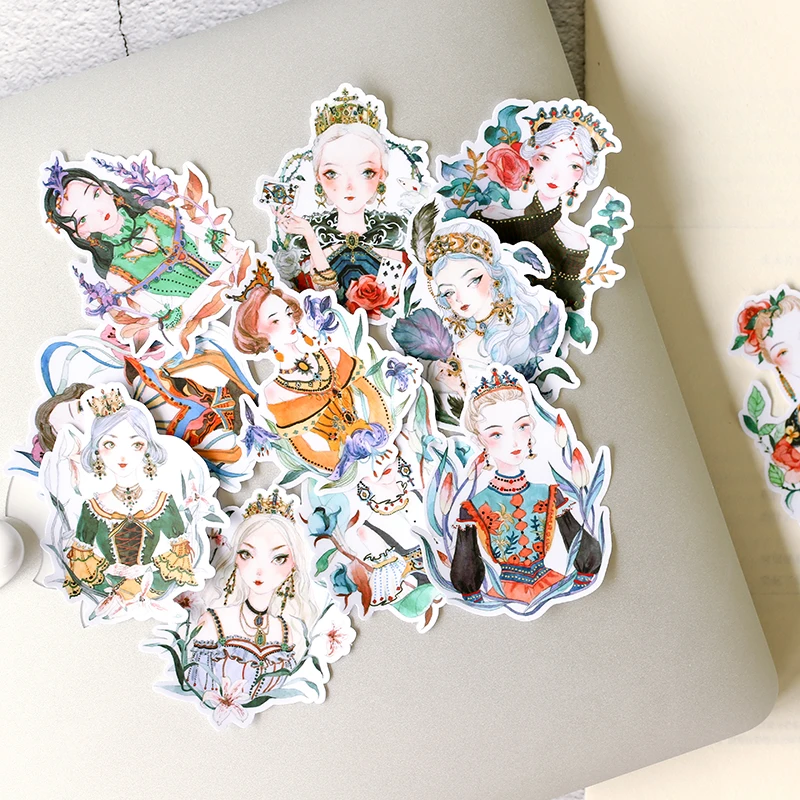 

13Pcs/Pack Beauty Goddess Stickers Crafts and Scrapbooking Stickers Book Decorative Sticker DIY Stationery