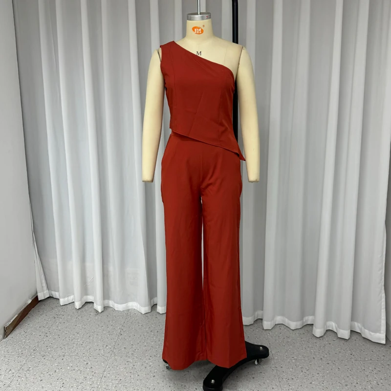 Wefads Женский комплект из двух предметов Повседневный простой однотонный офисный