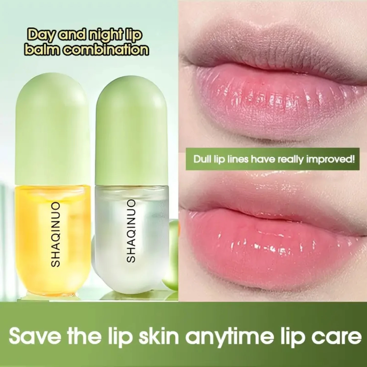 Vitamin E Lip Oil Enhancer Plumper Serum для более объемных губ — 2 шт. увлажняющая маска уменьшения