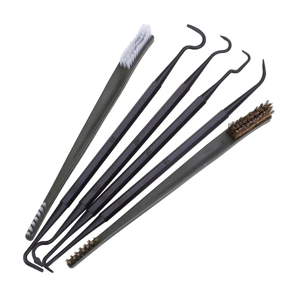 

Rifle Gun Cleaning Kit with Brush and Nylon Pick Tube Pistol Brush Cleaner