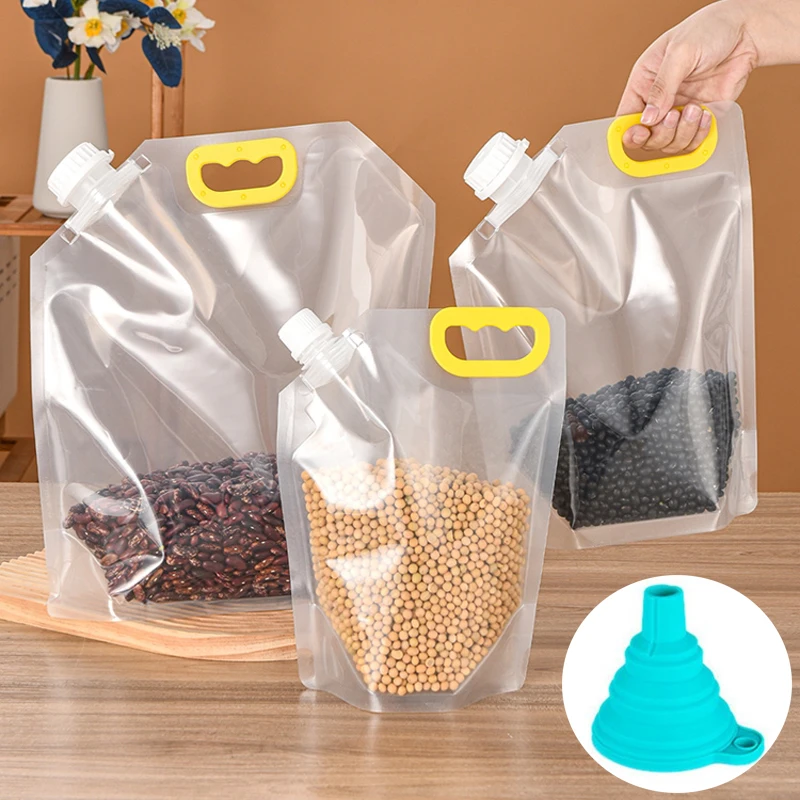 

Seal Up Plastic Milk 5/10pcs Coffee Juice For Stand Bean Food Refillable Grain Spout Storage Cereals Bags Pouch Bag Drink Bag