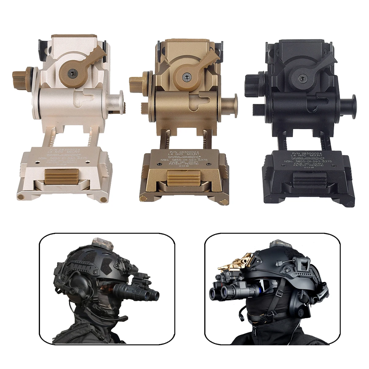 Металлический L4 G24 L4G24 NVG Wilcox Монтажный кронштейн Держатель для PVS15 PVS18 GPNVG18