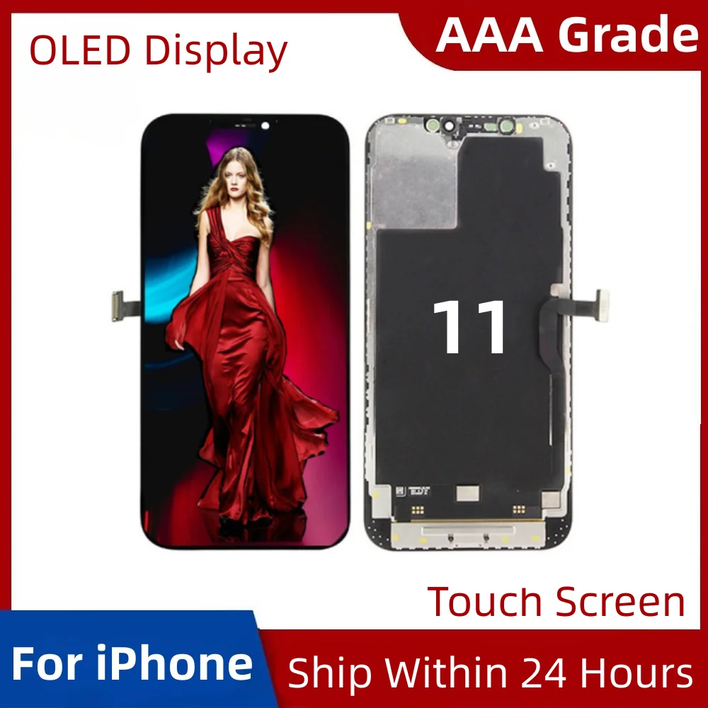 

OLED-дисплей для IPhone 11, сменный экран, дисплей с дигитайзером в сборе для Iphone 11 Pro, ЖК-дисплей, 3D сенсорный, True Tone