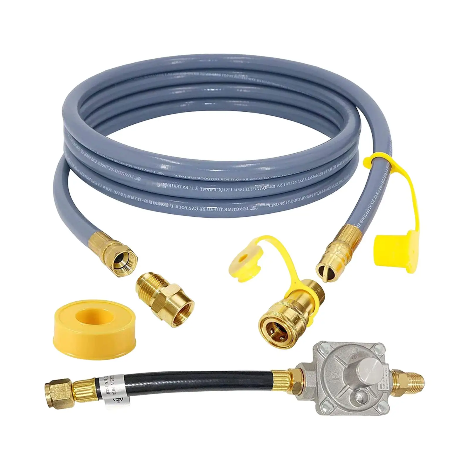 

10ft 1/2 inch Natural Gas Hose Gas Line with Quick Connect Fitting Natural Gas Conversion Kit for Fire Pit Patio Heater Grill
