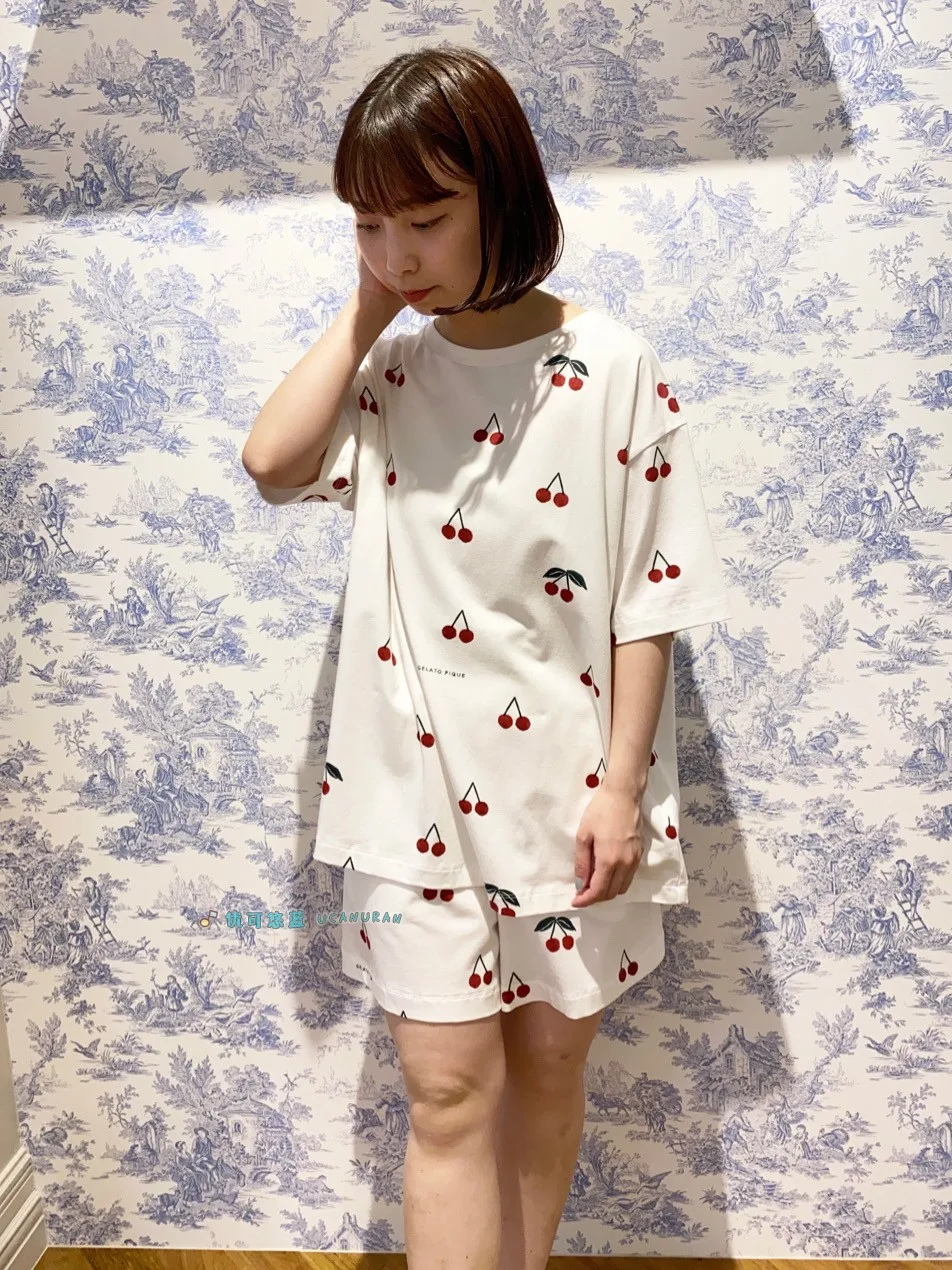 Распродажа японский хлопковый короткий повседневный комплект рубашек с принтом