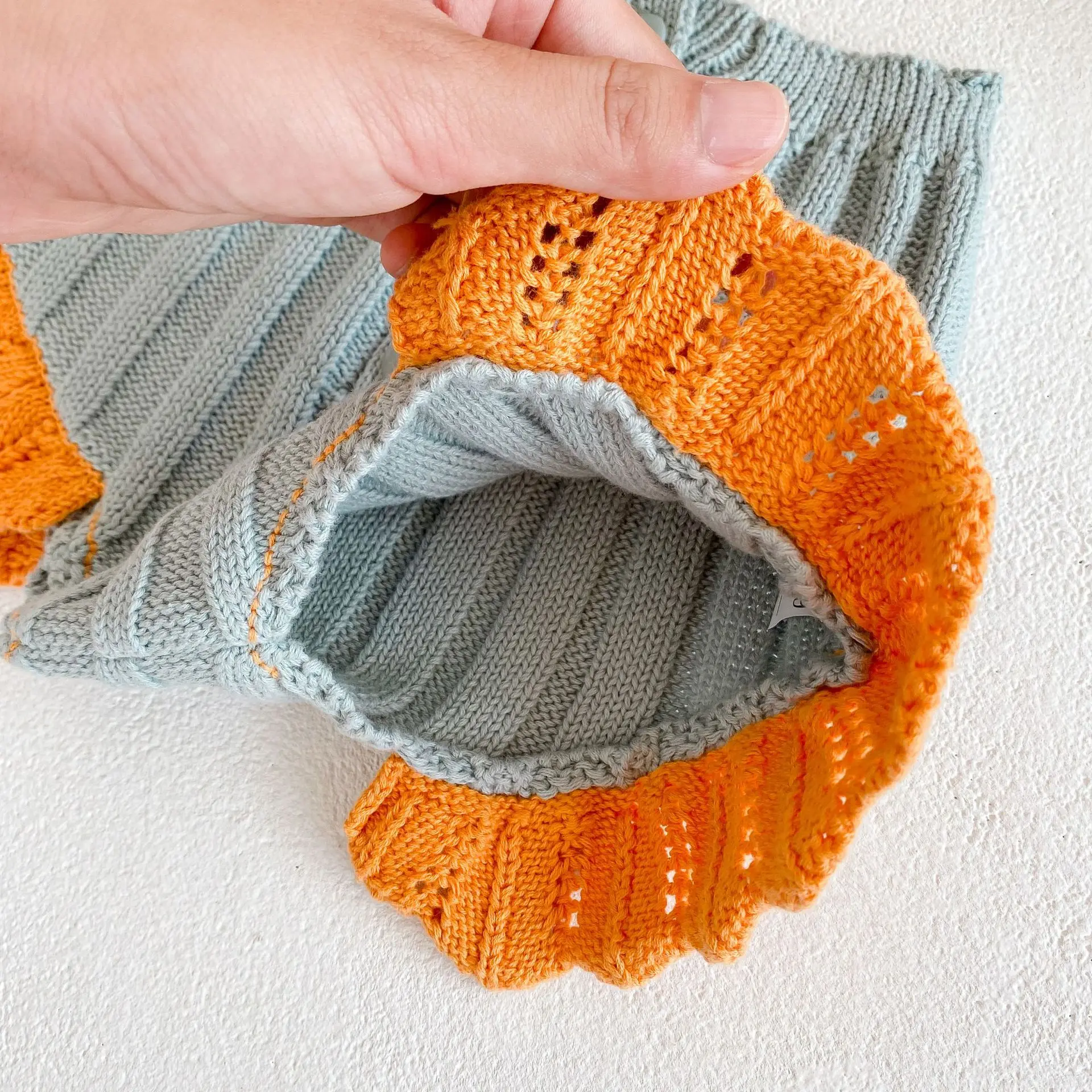 Ins New Born Baby Sweater Sets Sweater Pullovers Shorts Sets Knitting Wear Ruffle Jacquard Knit Sets Toddle Giral Sets 2022