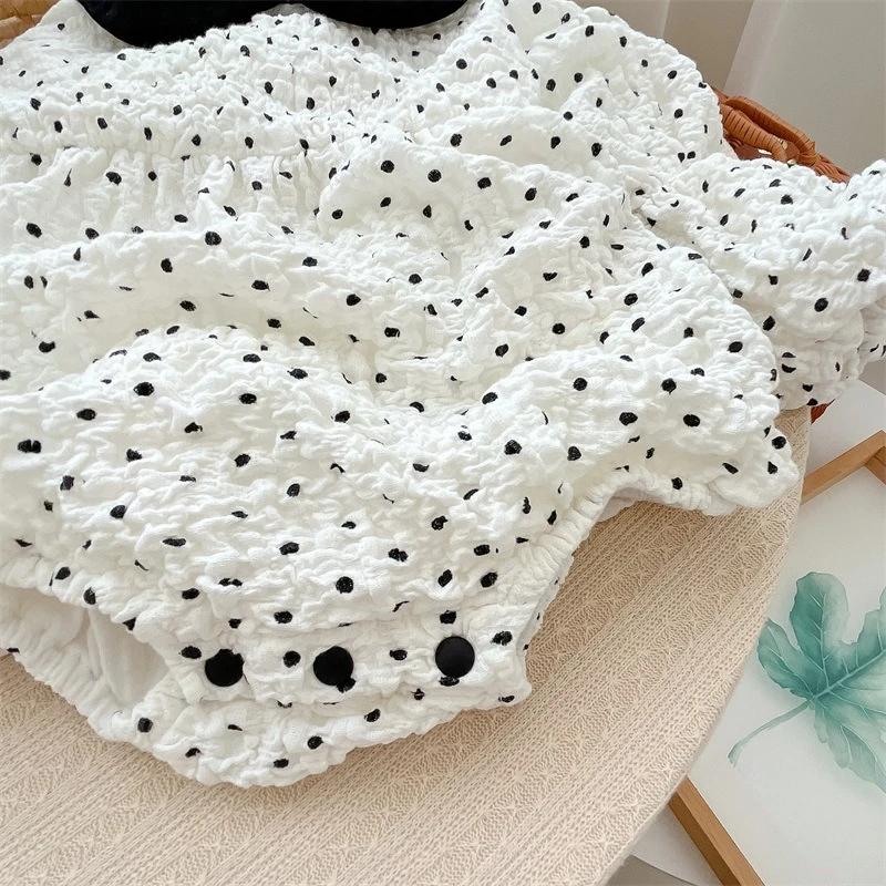 Freely Move 2022 Autumn Girls Romper Long Sleeve Peter Pan Collar Baby Girl Clothes Newborn Jumpsuit Playsuit For Newborn Kids
