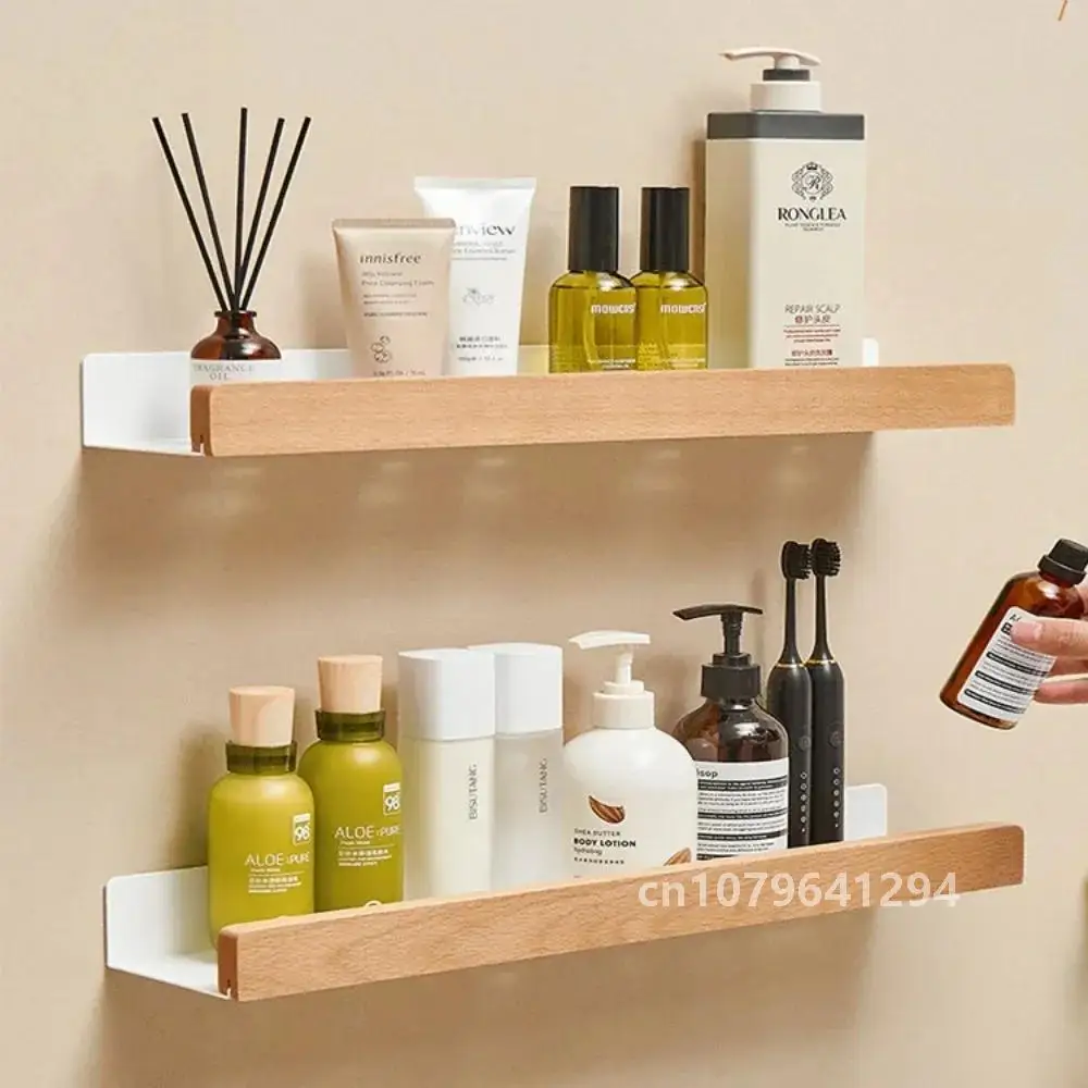 Деревянная настенная полка-держатель для ванны душа угловая полка хранения