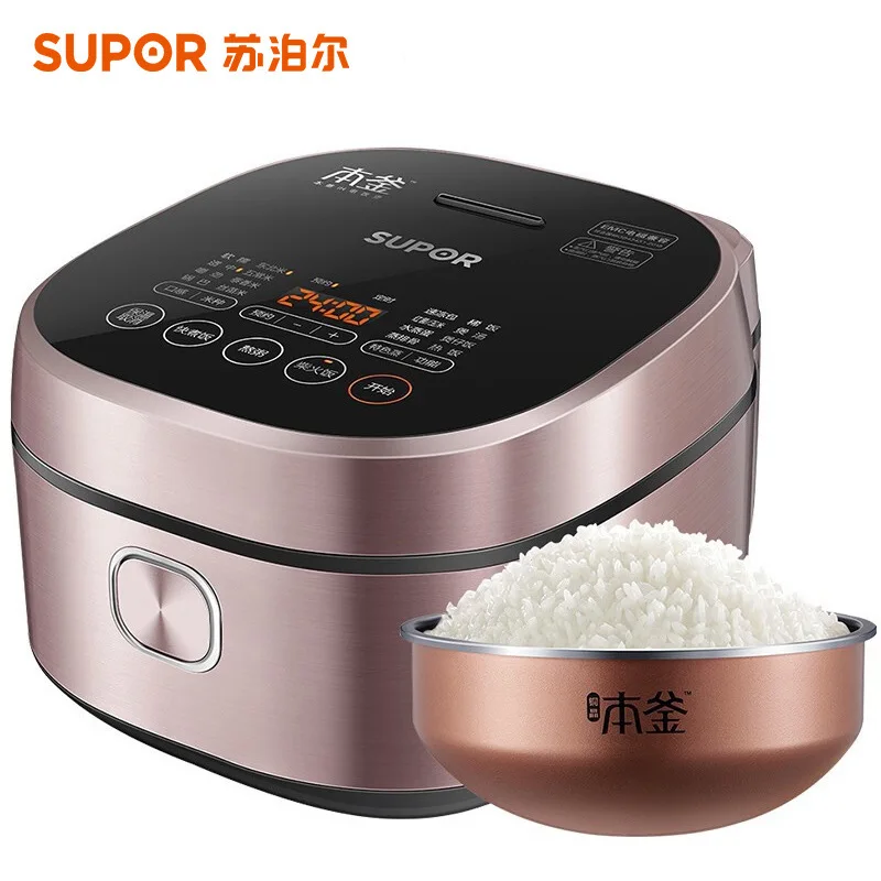 

SUPOR Rice Cooker 4L Capacity Multifunctional Smart Rice Cooker 304 Stainless Steel Steaming Grid Metal Drawing Body Rice Cooker